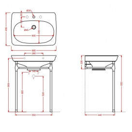 Консоль под раковину ArtCeram Civitas на 68 см розовое золото CIA001 77