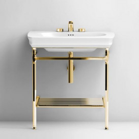 Консоль под раковину ArtCeram Civitas на 68 см с полкой-решеткой золото CIA002 73