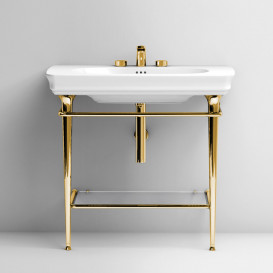 Консоль под раковину ArtCeram Civitas на 90 см с полкой золото CIA009 73