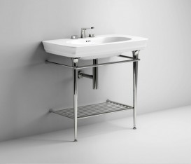 Консоль под раковину ArtCeram Civitas на 90 см с полкой-решеткой хром CIA008 71