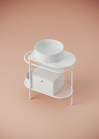 Консоль під раковину Artceram Flair 3.0 метал білий матовий ACA067 05