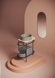 Консоль под раковину Artceram Flair 3.0 металл черный матовый ACA067 17