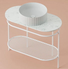 Консоль под раковину Artceram Flair 4.0 металл белый матовый ACA068 05