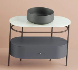 Консоль под раковину Artceram Flair 4.0 металл мокко матовый ACA068 56