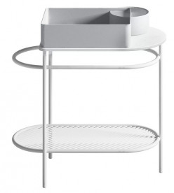 Консоль под раковину ArtCeram Flair 85x46х75,5 см белый матовый/белый мрамор каррара ACA065