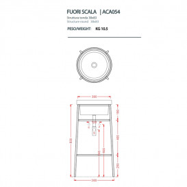 Консоль під раковину Artceram Fuori Scala на 40 см метал білий матовий ACA054 05