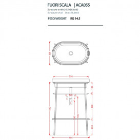Консоль под раковину Artceram Fuori Scala на 58 см металл белый матовый ACA055 05
