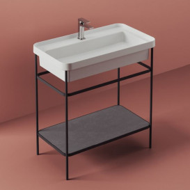 Консоль під раковину Artceram Fuori Scala на 60 см метал чорний матовий ACA056 17