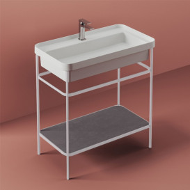 Консоль под раковину Artceram Fuori Scala на 80 см металл белый матовый ACA057 05