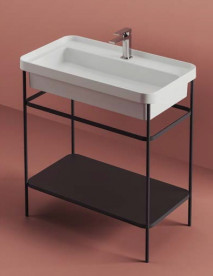 Консоль под раковину Artceram Fuori Scala на 80 см металл черный матовый ACA057 17