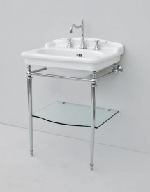 Консоль під раковину ArtCeram Hermitage на 68 см з полицею хром HEA015 71