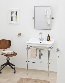 Консоль під раковину ArtCeram Hermitage на 68 см з полицею хром HEA015 71