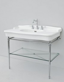 Консоль под раковину ArtCeram Hermitage на 112 см с полкой хром HEA017 71