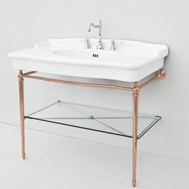 Консоль под раковину ArtCeram Hermitage на 112 см с полкой золото HEA017 73