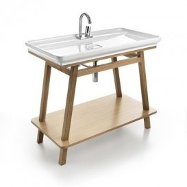 Консоль під раковину ArtCeram Naked System Trapezio на 97 см дуб ACM011