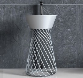 Консоль под раковину ArtCeram Wire на 43 см белый глянцевый ACA045 01