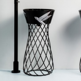 Консоль под раковину ArtCeram Wire на 43 см чёрный глянцевый ACA045 03