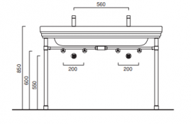 Консоль під раковину Catalano Canova Royal 125 латунь хром 5ST125CV00