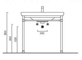 Консоль под раковину Catalano Canova Royal 90 латунь хром 5ST90CV00