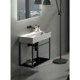 Консоль під раковину Hatria 47x45 см підвісна метал чорний матовий BHIRS0500465020