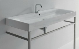 Консоль под раковину Kerasan Cento 120 см с держателем для полотенец латунь 9123K1