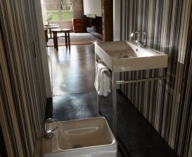 Консоль под раковину Kerasan Cento 80 см с держателем для полотенец никель 9122K2