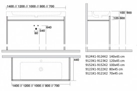 Консоль під раковину Kerasan Cento підлоги 100х45 см хром 9152K1