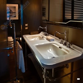 Консоль под раковину Kerasan Waldorf 150 см со стеклянной полкой хром 9195K1