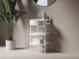 Консоль под раковину Ravak Yard 400 металл/МДФ белый матовый D80000E004