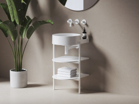 Консоль под раковину Ravak Yard 400 металл/МДФ белый матовый D80000E004