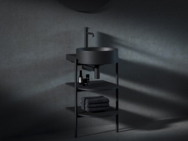 Консоль під раковину Ravak Yard 400 метал/МДФ чорний матовий D80000D004