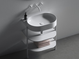 Консоль під раковину Ravak Yard 600 метал/МДФ білий матовий D80000E005