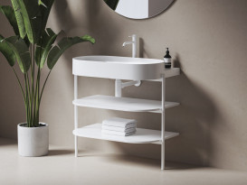 Консоль под раковину Ravak Yard 800 металл/МДФ белый матовый D80000E006