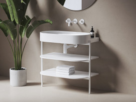 Консоль под раковину Ravak Yard 800 металл/МДФ белый матовый D80000E006