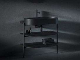 Консоль під раковину Ravak Yard 800 метал/МДФ чорний матовий D80000D006