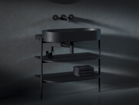 Консоль під раковину Ravak Yard 800 метал/МДФ чорний матовий D80000D006