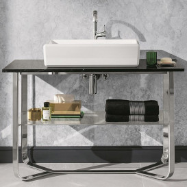 Консоль под раковину Villeroy & Boch Antheus 120х57 см нержавеющая сталь/мрамор черный B06400RP