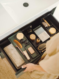 Контейнер для аксессуаров Roca Tempo пластик серый матовый A817670C70