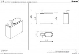 Контейнер с дозатором для жидкого мыла и стаканом для зубных щеток Sonia S5 настольный нержавеющая сталь хром 176564