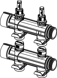 Модуль промышленного коллектора TECE TECEfloor 2 контура 77390116