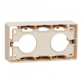 Коробка для открытой установки Schneider Electric Unica New Studio 2-постовая пластик бежевый NU800444
