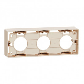 Коробка для открытой установки Schneider Electric Unica New Studio 3-постовая пластик бежевый NU800644