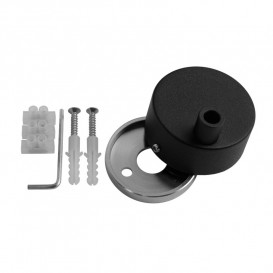 Коробка для скрытого подключения полотенцесушителя NAVIN нержавеющая сталь черный муар 20-222040-6060