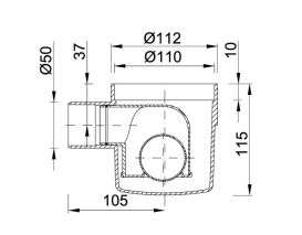 Корпус сливного трапа Styron полипропилен STY-501-3