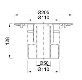 Корпус сливного трапа Styron полипропилен STY-600-110-50