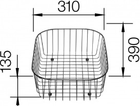 Корзина для посуды Blanco нержавеющая сталь 220573