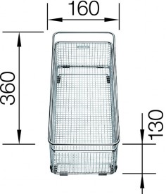 Корзина для посуды с держателем BLANCO нержавеющая сталь 223297