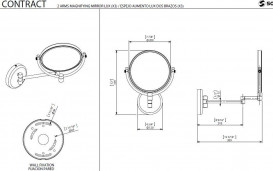 Косметическое зеркало в ванную комнату Sonia Contract-Hospitality латунь черный матовый 182800