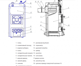 Котел стальной твердотопливный Термо Бар КС-Т-30 одноконтурный 70231210