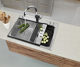 Коврик-сушилка Teka с теркой для всех типов моек нержавеющая сталь/резина 40199260